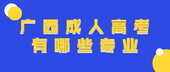 广西成人高考有哪些专业