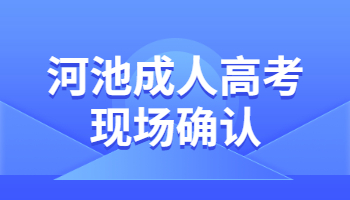 河池成人高考现场确认