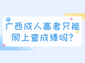 广西成人高考只能网上查成绩吗