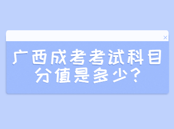 广西成考考试科目分值是多少