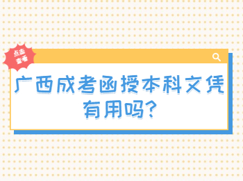 广西成考函授本科文凭有用吗