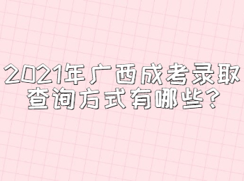 广西成考录取查询方式