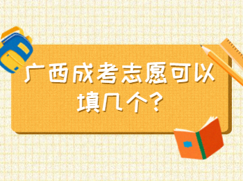广西成考志愿可以填几个