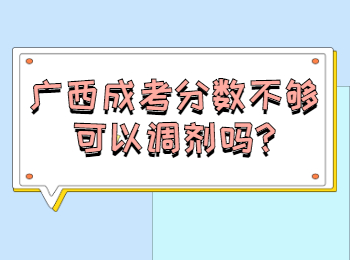 广西来宾成考分数不够可以调剂吗