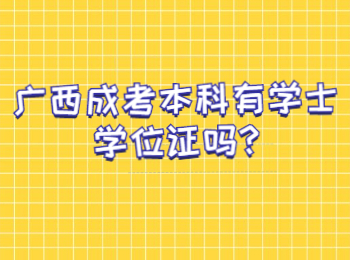 广西成考本科有学士学位证吗