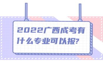 2022广西成考有什么专业可以报?