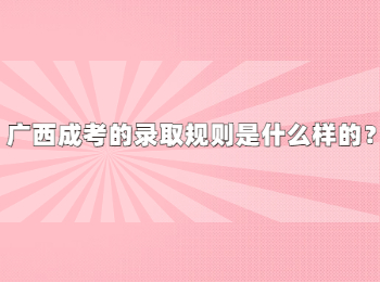 广西成考的录取规则是什么样的？