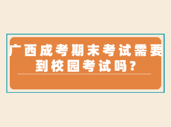 成考期末考试需求到校园考试吗?