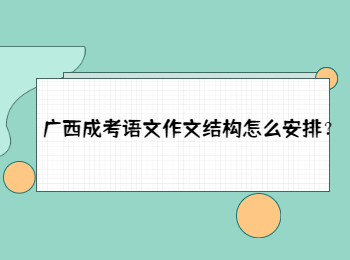 广西成考语文作文结构怎么安排？