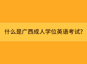 什么是广西成人学位英语考试？