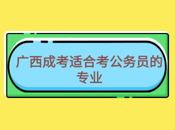 广西成考适合考公务员的专业