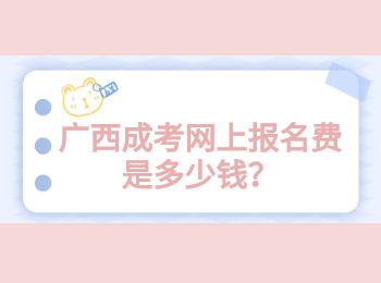 广西成考网上报名费是多少钱？