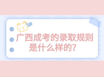 广西成考的录取规则是什么样的？