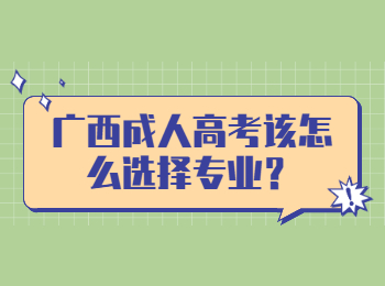 广西成人高考该怎么选择专业？