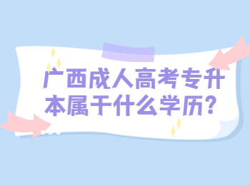 广西成人高考专升本属于什么学历？