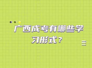 广西成考有哪些学习形式？