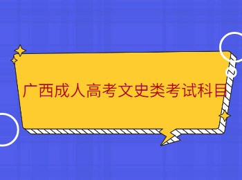 广西成人高考文史类考试科目