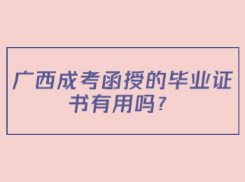 广西成考函授的毕业证书有用吗？