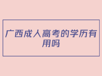 广西成人高考的学历有用吗