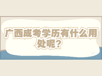 广西成考学历有什么用处呢？