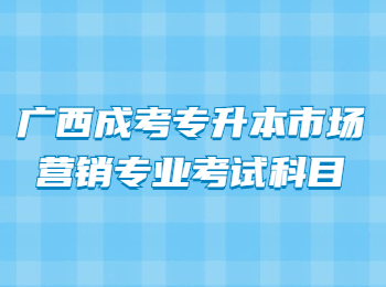 广西成考专升本市场营销专业考试科目