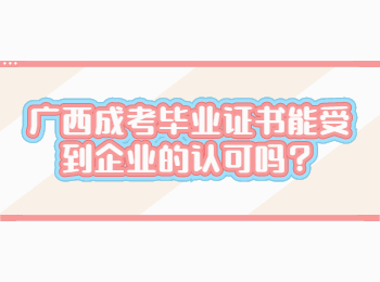 广西成考毕业证书能受到企业的认可吗？