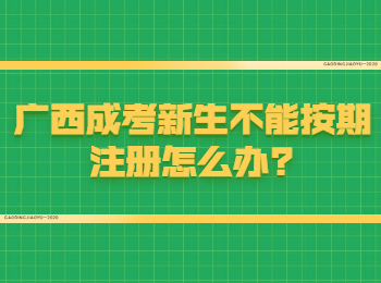 广西成考新生不能按期注册怎么办?