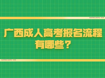 广西成人高考报名流程有哪些?