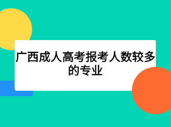 广西成人高考报考人数较多的专业