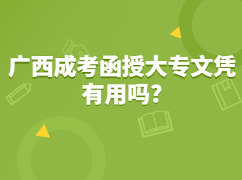 广西成考函授大专文凭有用吗?