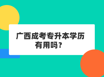 广西成考专升本学历有用吗？