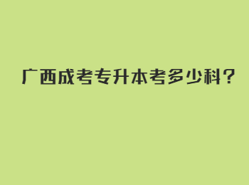 广西成考专升本考多少科？