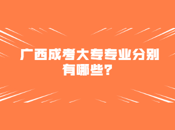 广西成考大专专业分别有哪些？