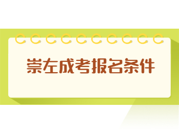 崇左成考报名条件