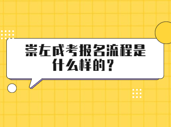 崇左成考报名流程是什么样的？