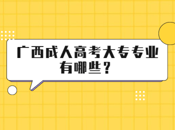 广西成人高考大专专业有哪些？