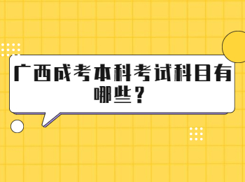 广西成考本科考试科目有哪些？