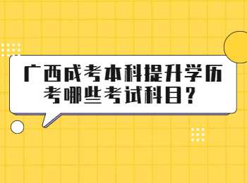 广西成考本科提升学历考哪些考试科目？