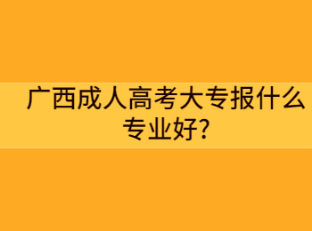 广西成人高考大专报什么专业好?