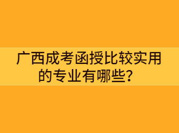 广西成考函授比较实用的专业有哪些？